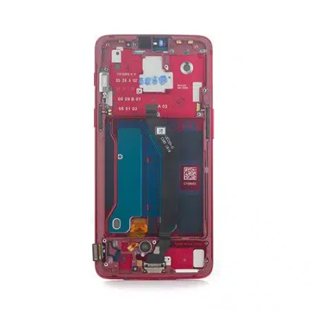 OnePlus 6 Display + Digitizer + Frame - Amber Red