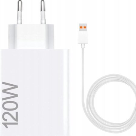 Xiaomi 120W HyperCharge Combo (USB-A) with USB-C Cable - White Bulk