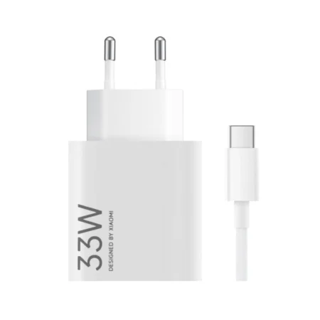 Xiaomi 33W HyperCharge Combo (USB-A) with USB-C Cable - White Bulk