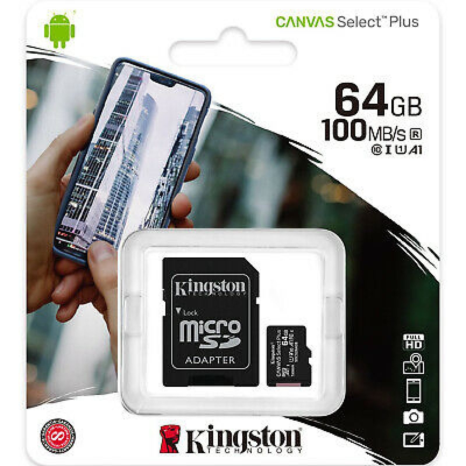 Kingston Canvas Select Plus microSD Card SDCS2 - 64GB