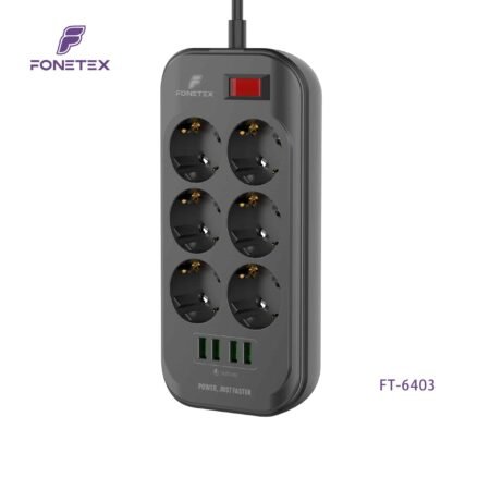 Stekkerdoos 2500W + 4 USB Ports FT-6403