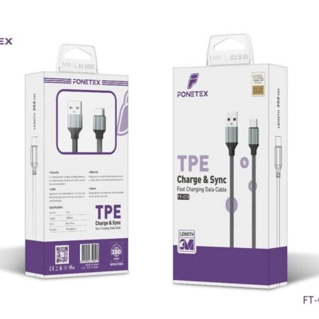 Snel Lader & Data Kabel - USB naar USB-C - 3 meter - FT-C13