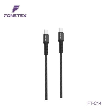 Snel Laad Kabel Geweven - 60W - USB-C naar USB-C 1 meter - FT-C14