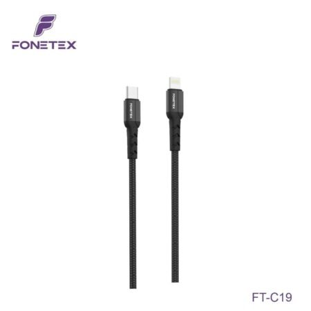 Snel Laad Kabel Geweven - 60W - USB-C naar 8-pin 2 meter - FT-C19
