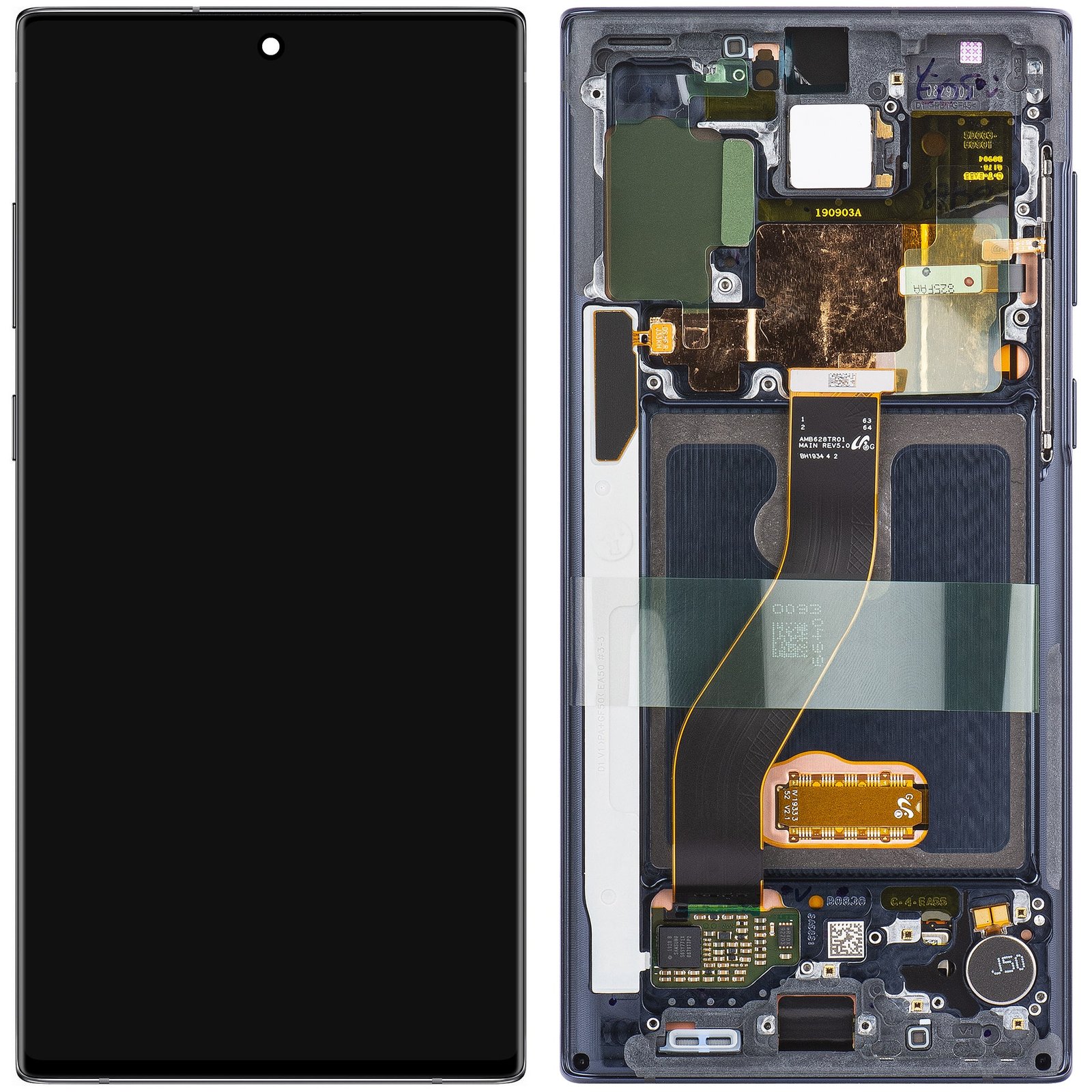 Samsung Galaxy Note 10 (N970F) Display + Digitizer Soft OLED (With Fame) - Black