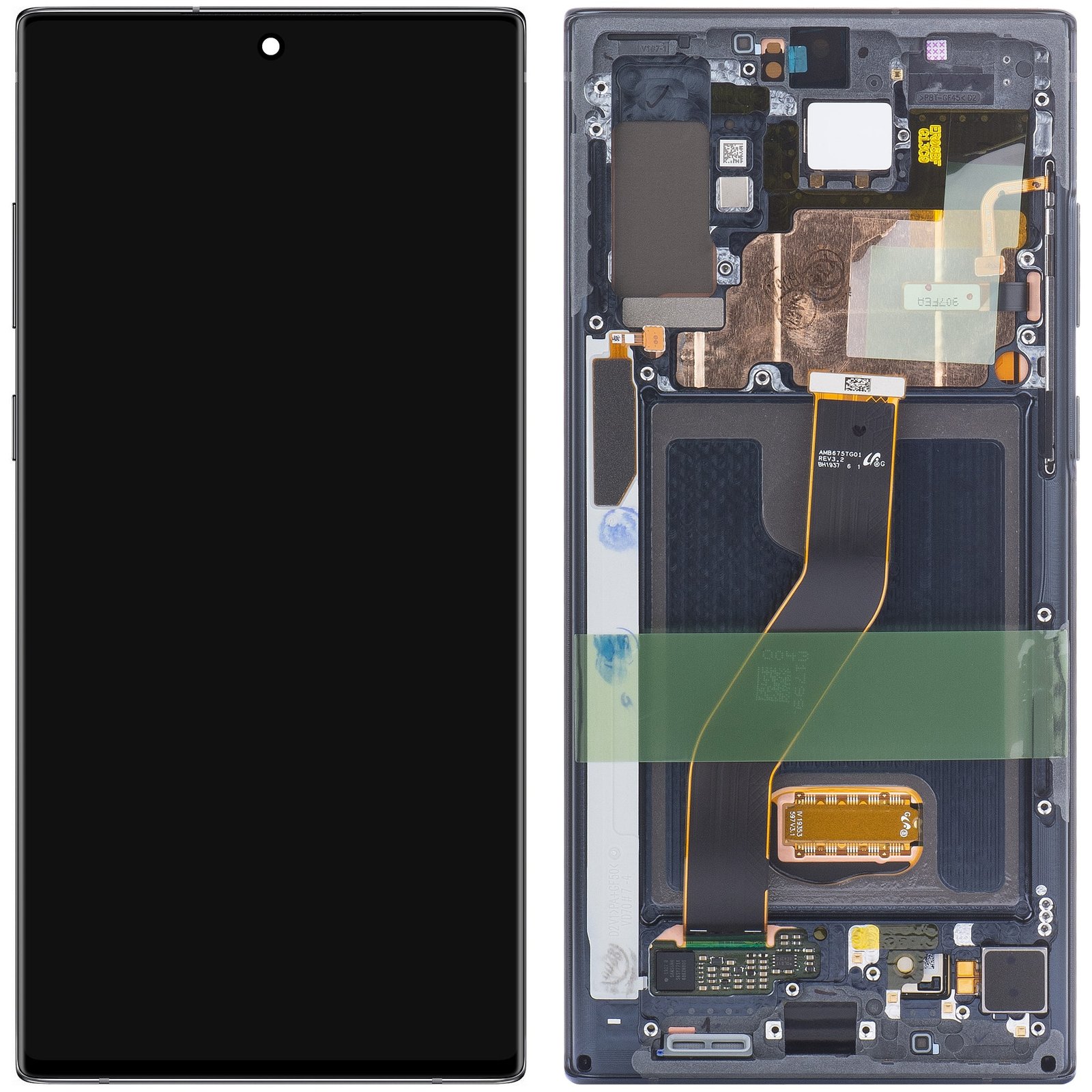 Samsung Galaxy Note 10 Plus (N975F) / Note 10 Plus 5G (N976F) Display + Digitizer Soft OLED (With Fame) - Black