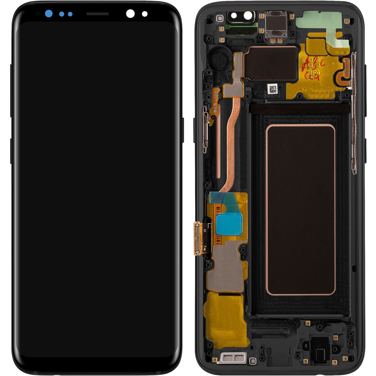 Samsung Galaxy S8 (G950F) (GH97-20473A / GH97-20457A) Display Complete + Frame - Midnight Black