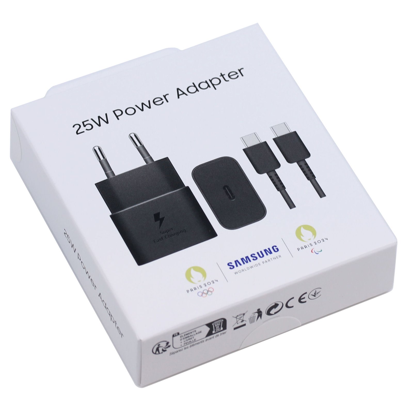 Samsung Super Fast Travel Charger 25W + Type-C To Type-C Cable (EP-T2510XBEGEU) - Black - Afbeelding 2