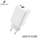 65W GaN Charger - With USB-C and USB-A - FT-C209