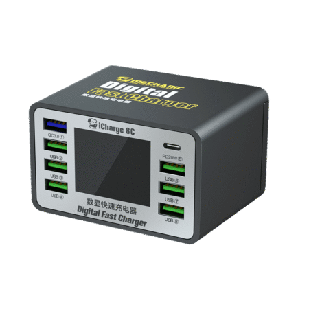 iCharge 8C - Digital Fast Charger - 8 Port - 50W - by Mechanic